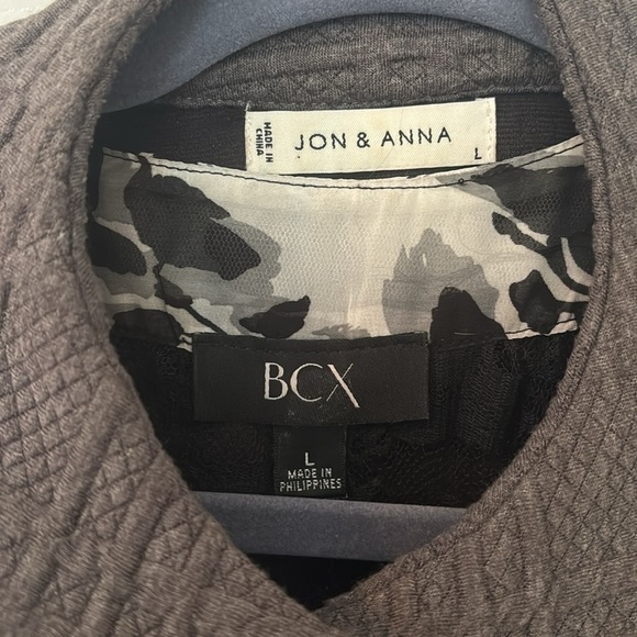 Jon & Anna Swing Jacket and Coordinating Cut-Away Shoulders Floral Blouse sz Lg - Picture 2 of 16